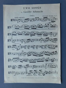 2 songs: Gestillte Sehnsucht / Geistliches Wiegenlied - Viola sheet music - 1960 - Picture 1 of 4