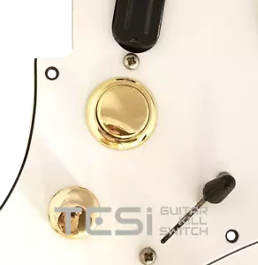 Chitarra Tesi DITO Metallic 24MM Momentary Arcade Bottone Kill Switch Oro - Foto 1 di 2
