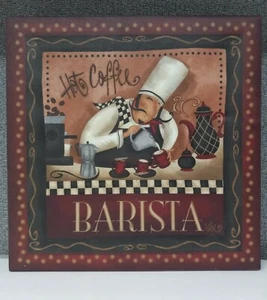 Frame Canva Painting Wall Art Decor Barista - Picture 1 of 5