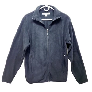 Chaqueta polar Essentials talla XS negra con cremallera completa con bolsillos para mujer - Imagen 1 de 9