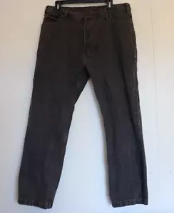 Vintage Duke Haband Jeans Mens 34x27 Dark Blue Denim Straight Elastic Waist - Picture 1 of 8