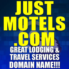 JUSTMOTELS.COM DOMAIN NAME Ten-Letter, Two-Word, Memorable Lodging & Travel Name