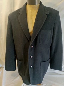 GAP Navy Wool Polyester Heavy Elbow Patch Blazer Sport Coat Jacket VTG L NWOT - Picture 1 of 12