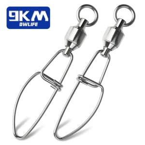 20~100Pcs Fishing Ball Bearing Swivels Rolling Swivels With Interlock Cross Snap - Picture 1 of 20