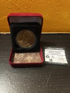 NIB 1997 BRETT FAVRE GREEN BAY PACKERS HIGHLAND MINT BRONZE COIN 1995 1996 MVP - Picture 1 of 2