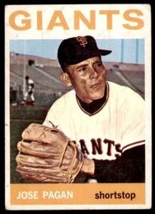1964 Topps Jose Pagan Baseball Card San Francisco Giants #123 B - Picture 1 of 2