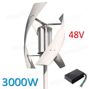 3KW 48V Windturbinen-Generator Kit MPPT Laderegler Home Farm Boat Windmühle Kit - Bild 1 von 23