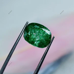 Amazing Natural Green Emerald Cushion Cut 15.10 Ct Loose Gemstone Certified - Picture 1 of 7