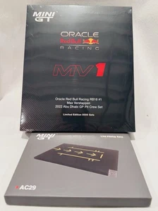 Mini GT 1:64 MV1 Oracle Red Bull Racing RB18 #1 Max V. 2022 Pit con base pitstop - Foto 1 di 1