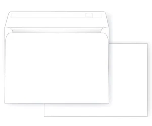 9" X 12" Booklet Envelope, Self Sea, 28# White, Open End, Box of 500 - Picture 1 of 3