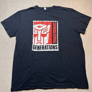 Transformers Generations Autobot Logo Black XL Tee Comic Style Anvil Tag Hasbro - Picture 1 of 9