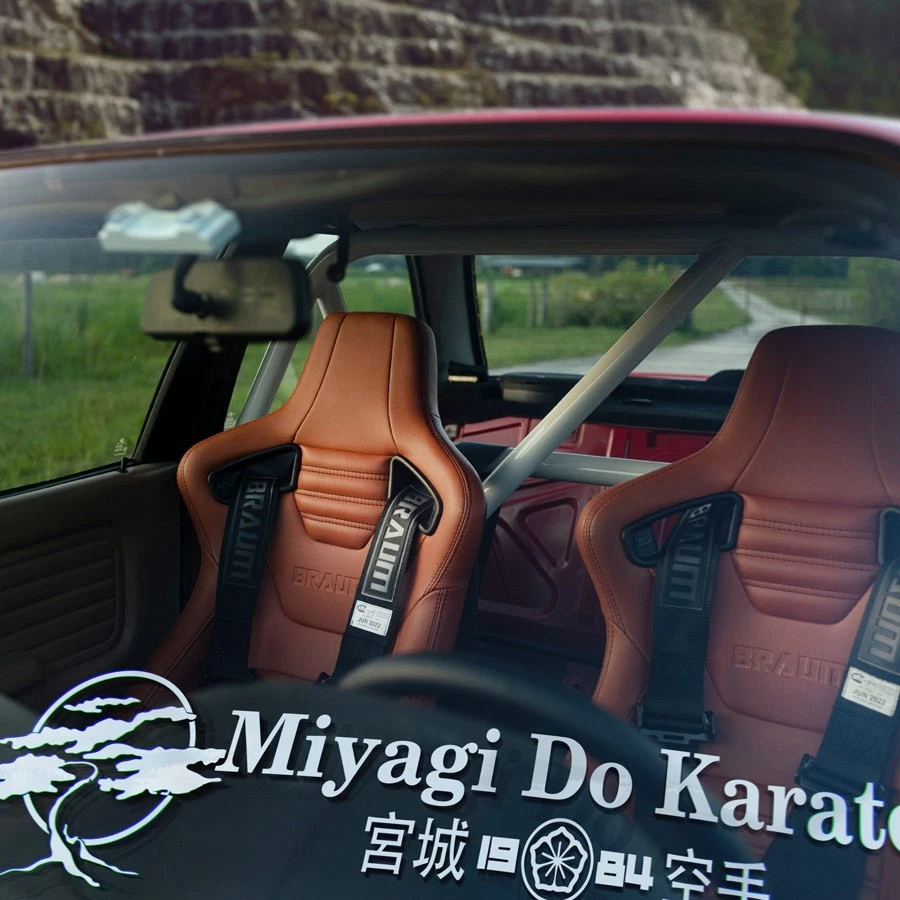 2x Pair Mr. Miyagi Do Bonsai Wax Balance Philosophy Okinawa Dojo Lotus Car Decal - Imagem 1 de 2