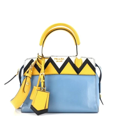 Prada Esplanade Tote City Calf and Greca Saffiano Medium - Image 1 of 4