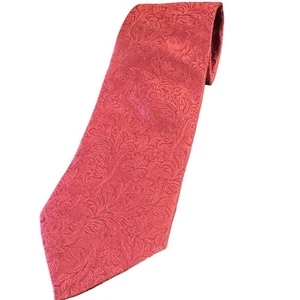 Dolce & Gabbana Herrenkrawatte rot Damastmuster 100 % Seide verstellbar 60 Zoll - Bild 1 von 4