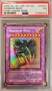 YuGiOh Rainbow Neos (V.2) PTDN-EN044 Ghost Rare Englisch PSA 7 NM 1st - Bild 1 von 2