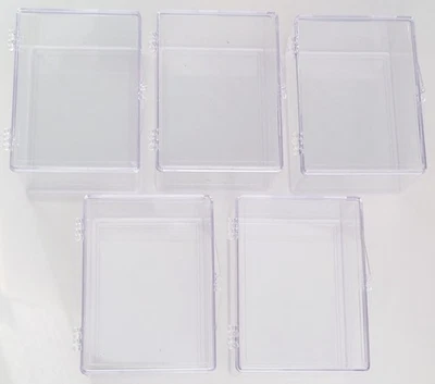 5 Ultra PRO 100 Count Clear Hinged Card Storage Boxes Case Holder Sport Trading - Image 1 of 4
