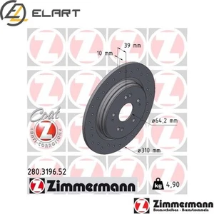 2x BRAKE DISC 280.3196.52 FOR HONDA CR-VV L15BY/L15BE/L15BG/L15BH/L15B7 1.5L - Picture 1 of 6