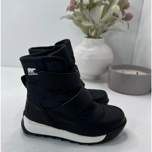 Sorel Whitney II Strap Waterproof Boot Black NV3919-010 Kid 7 NWOB - Picture 1 of 8