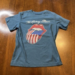 The Rolling Stones Kids 4T Graphic T-Shirt Blue Flag Tongue Logo - Picture 1 of 4