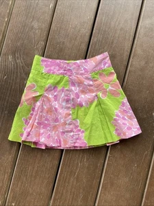 Kids Lilly Pulitzer Green and Pink Skirt Size 6 - Picture 1 of 3
