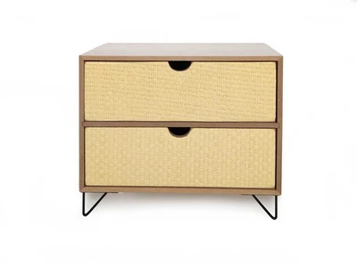 Mini Kommode mit 2 Schubladen Schränkchen Schmuckschrank HXBXT 21x24,6x14 cm - Bild 1 von 4