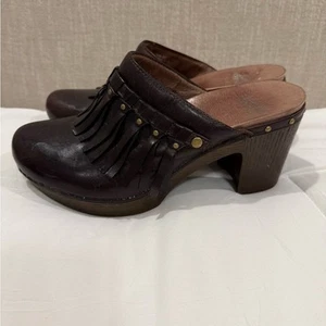Dansko Deni Pantolette Damen Gr. 37 (US 6,5–7) schokobraun Vollnarbenleder - Bild 1 von 7
