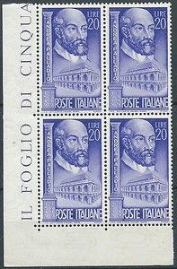 1949 ITALIEN PALLADIO QUARTINA LUXUS POSTFRISCH ** - JU008 - Bild 1 von 1
