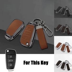 Funda protectora de cuero para llave de coche de aleación de zinc para Audi A3 S3 A4 S4 RS4 Q5 Q7 A6 S6 RS6 - Imagen 1 de 18