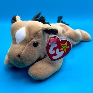 TY Beanie Baby - DERBY the Horse (with star & yarn mane) (8 inch) - Picture 1 of 1
