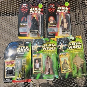 Lote De Colección De 5 Figuras De Star Wars En Cartas Episodio 1 y Poder De Los Jedi - Imagen 1 de 2