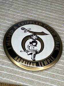 Vintage Shriners Hospital I HILF EINEM VERKRÜPPELTEN KIND SPAZIERSPIEGEL Heiligtum Freimaurer - Bild 1 von 4