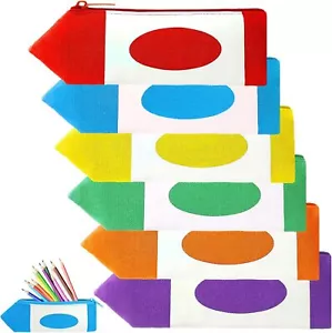 6 Pcs Crayon Shaped Case Pencil Stationery Bag Back to School Pencil... - Picture 1 of 7