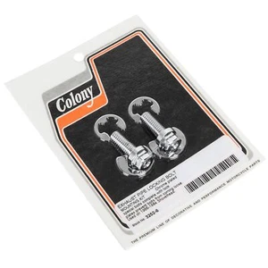 #3252-6 Locking Exhaust Pipe Bolt Kit 1966-84 HD Shovelhead Chrome Plated Colony - Picture 1 of 1