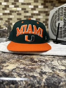 University Of Miami RUSSELL Baseball Hat Embroidered NWOT. GREEN AND ORANGE - Picture 1 of 8