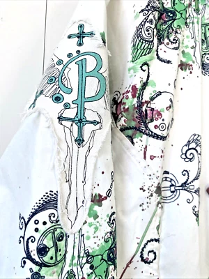 BONFIRE Snowboard Blur Ski Jacket Womens Sz S White Green Logo Waterproof - Image 1 of 4