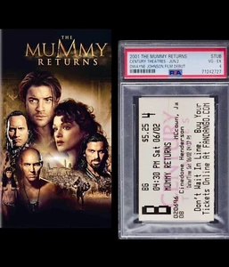 2001 The Mummy Returns Dwayne Johnson Rock Movie Debut Ticket PSA 4 Stub WWF WWE - Picture 1 of 4