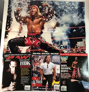 SHAWN MICHAELS WWF MAGAZINE LOT November 1997, October 1998, Dec 2005 W/ POSTER! - Picture 1 of 4