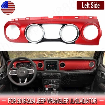 Left Driver Side Dash Trim Strip For 2018-24 Jeep Wrangler JL Gladiator Rubicon Foto 1 de 4