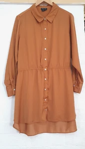 CITY CHIC Designer Label Womens Rusty Relaxed Oversize Tunic Blouse Dress XXS - Picture 1 of 9