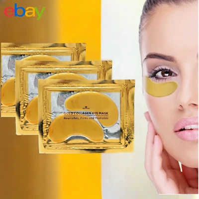 Collagen 24k Gold Under Eye Gel Patches Masks - Anti Ageing Wrinkle Bag Remover - Image 1 of 4