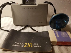 Vintage Model 210 Polaroid Folding Land Camera With Case/Manual Cold Clip - Bild 1 von 12