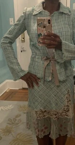 Ungaro Rock und Sakko Anzug mit Spitze und Chiffon Detail - Bild 1 von 12
