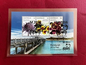 Australia Post 2016 Mandurah Stamp Show CTO Minisheet Limited Edition Unhinged - Bild 1 von 2