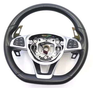 Mercedes C205 W205 Coupe AMG Line Lenkrad Sportlenkrad A0004604003 Schwarz - Picture 1 of 10