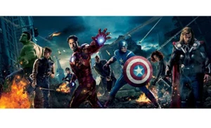 Marvel AVENGERS Metallic Finish 11x24" Panorama Film Poster Foto Panorama - Bild 1 von 1