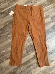Pantalón Knox Rosa Caqui Pierna Recta Tiro Alto Cintura Elástica Talla XL 30" Entrepierna - Imagen 1 de 6