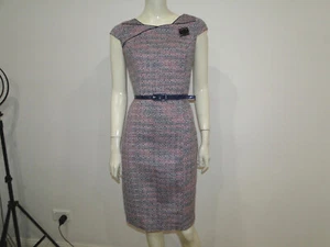 REVIEW AUSTRALIA tweed belted Hartley dress Sz 10 like new worn once RRP $279 - Picture 1 of 9