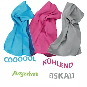 3 Cool Down Towel Kühltücher Ice Towel Fitnesstuch 90 x 30 cm in Tasche m. Haken - Bild 1 von 7