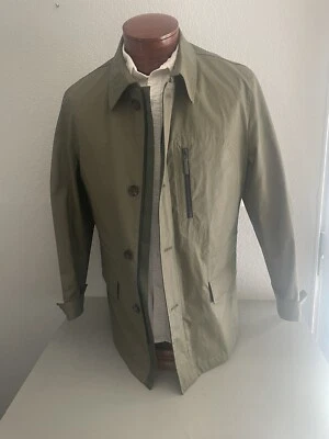Abrigo Techno Luciano Barbera Hombre Algodón Encerado Verde Oliva Talla 52 Foto 1 de 4
