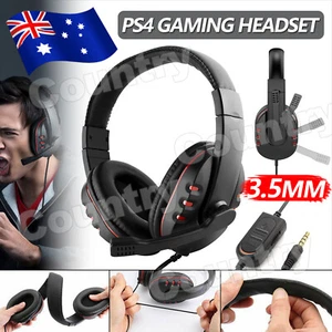 Gaming Headset Headphone with Microphone Volume Wired for PS4 PS5 XBOX SWITCH - Picture 1 of 9